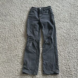 Hollister Ultra High-Rise Black Dad Jeans 00